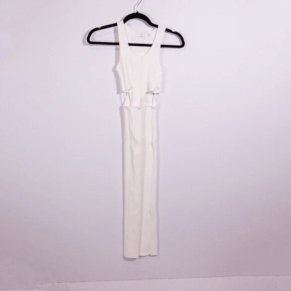 Jonathan Simkhai | Dresses | Jonathan Simkhai Colleen Ribbed Knit Stretch  Cut Out Twist Sleeveless Tank Dress | Poshmark